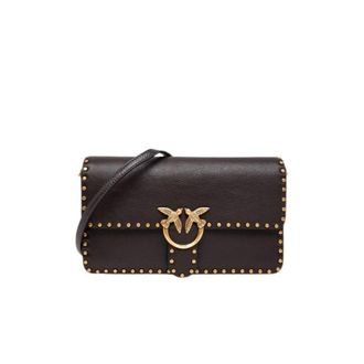 Pinko Love Bag One Small Crossbody Bag - Dames - Schoudertassen - Bruin - ONE Size - Katoen - Tassen