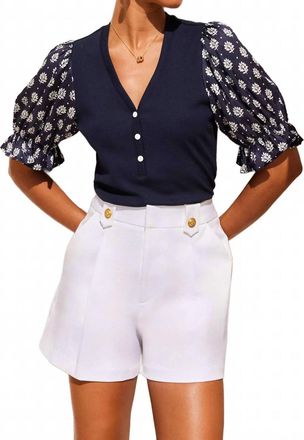 Fifteen Twenty Womens Cassidy Pleated Shorts In Off White