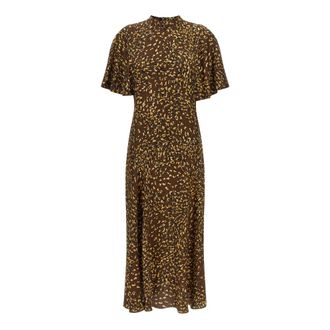 Twinset Lange jurk - Dames - Casual kleedjes - Bruin - M - Kleedjes