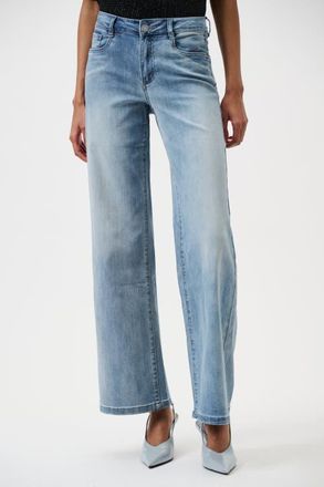 Joseph Ribkoff Goldie | Classic Wide-Leg Stretch Jeans in Light Blue Denim at Nordstrom, Size 14 32