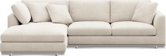Castlery Hamilton Chaise Sectional Sofa Left Facing Customized, Performance Boucle Cream, Spill Resistant, Removable Covers for Sofas by Castlery