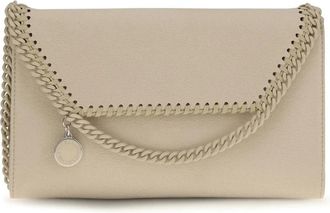 Stella McCartney Falabella Wallet on Chain - Dames - Portefeuilles - Beige - ONE Size - Katoen - Accessoires