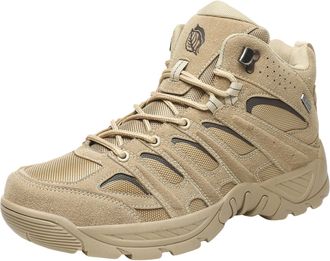 Generic Shoes for Men UK Hiking Shoes Mens Autumn Canvas Casual High Top Lace Up Footwear with Warm Comfortable Features Beige