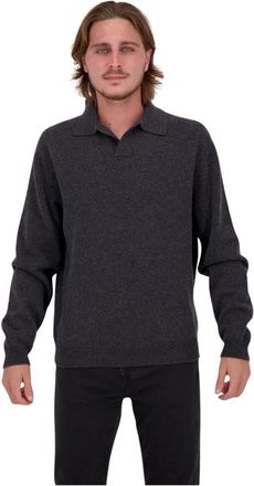 Daniele Fiesoli Polo Col Ouvert 0073 - Heren - Polos - Grijs - XL - Kasjmier - Tops
