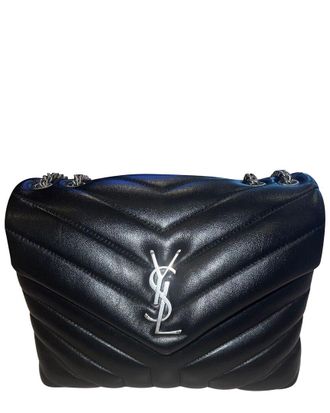 Saint Laurent Black Leather Small Loulou Shoulder Bag (Authentic Pre-Loved)