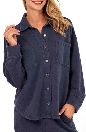 Threads 4 Thought Blaire Mineral Wash Fleece Shirt Jacket in Stargazer at Nordstrom, Size Xx-Large