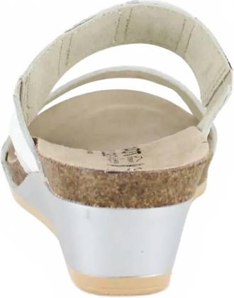 Naot Womens Royalty Sandal In Soft White/soft Silver