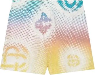Casablanca Floral CC Smile Monogram Jaquard Zijden Short - Dames - Bermuda - Veelkleurig - XS - Korte Broeken