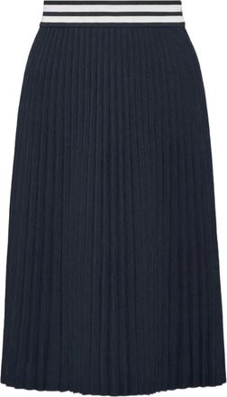 Thom Browne Minigonna plissettata a righe - Blu