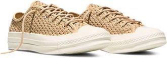 Converse Gender Inclusive Chuck 70 Woven Leather Sneaker in Hay Day/Hay Day/Egret at Nordstrom, Size 6.5 Womens