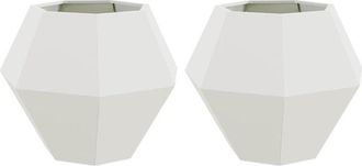 vidaXL Jardinera 2 Pcs 75 X 75 X 60 Cm Acero Vidaxl