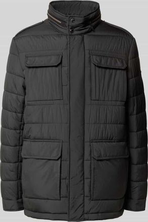 Bugatti Steppjacke mit Stehkragen und Pattentaschen in Black, Größe 26