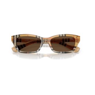 Burberry Sunglasses, female, Beige, Size: 52 MM Rectangular Sunglasses