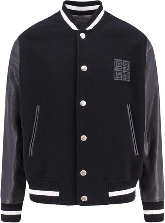 Givenchy Jassen, Heren, Zwart, M, Wol, 4G Varsity Jacket