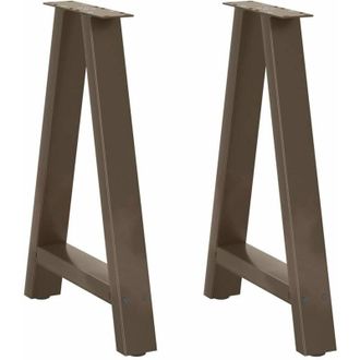 vidaXL Vidaxl - Patas Para Mesa De Comedor En Forma De A (2 Unidades, 50 X 72-73 Cm, Acero)