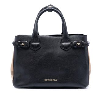 Burberry Pre-owned Burberry Small House Check and Leather Banner Satchel Ladies RE8L21WYPXH4HDVL