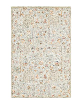 LR Home Lr Home Eveline Vintage Distressed Floral Wool Area Rug