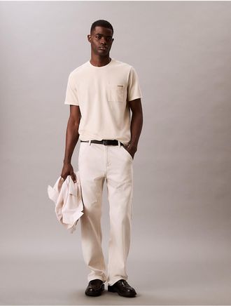 Calvin Klein Jeans Calvin Klein Mens Cotton Pocket Classic T-Shirt - White - 2XL