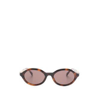 Gucci Logo Oval-frame Sunglasses