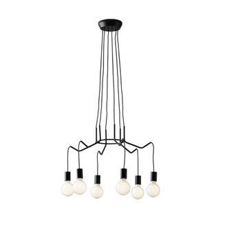 Netlighting Habitat 6 Light Hanging Wire Pendant Black E27