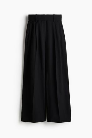 H&M Weite Hose aus Leinenmix - Schwarz