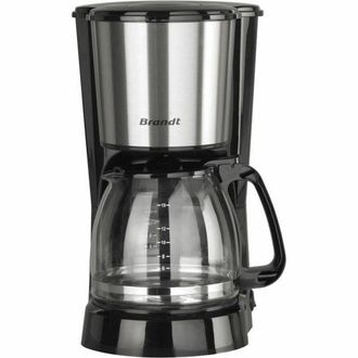 Brandt M&aacute;quina De Caf&eacute; De 15 Tazas - 800 W - Antigoteo - Mantenimiento En Caliente - Negro Inoxidable - Brandt