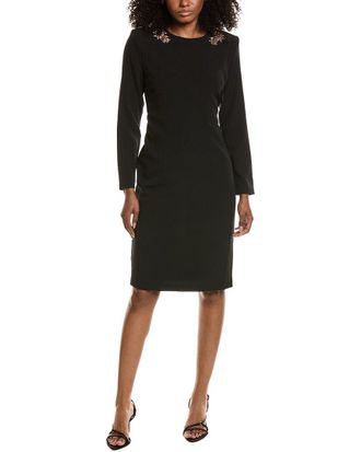 Anne Klein Embellished Shoulder Shift Dress