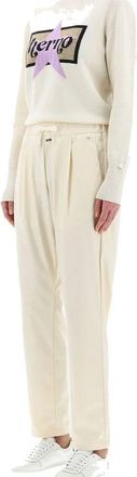 Herno Womens White Polyester Casual Pants