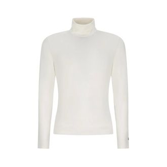 Celine High Neck Top in Athletic Cotton Jersey - male - CELINE - Turtlenecks - White - M - Knitwear