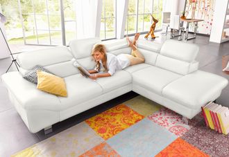 Cotta Ecksofa »Driver L-Form« mit Kopfteilverstellung, wahlweise mit Bettfunktion & Bettkasten