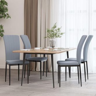 vidaXL Sedie da Pranzo 4 pz Grigio Chiaro in Velluto - Vidaxl