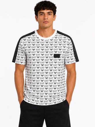 Emporio Armani EA7 Print White T Shirt