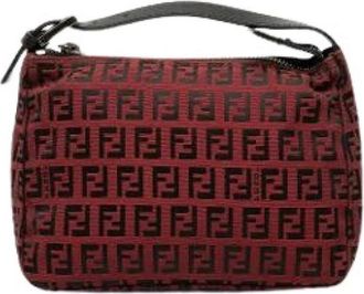 Fendi Pre-owned Mini Bags, female, Red, Size: ONE SIZE Pre-owned Canvas Mini Bag