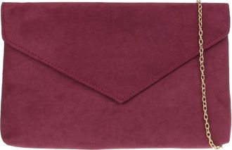 Girly HandBags Womens Plain Clutch Bag - Burgundy