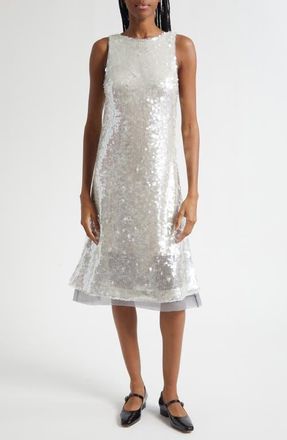 3.1 Phillip Lim Sequin Tank Dress in Fog at Nordstrom, Size 2
