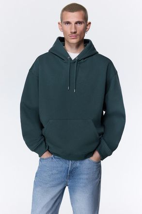 H&M Loose Fit Hoodie in Dark Teal at Nordstrom, Size Xxx-Large