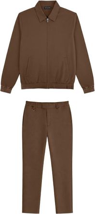 Black Bananas Tech Suit - Heren - Jumpsuits - Bruin - S - Polyester - Jumpsuits & Playsuits