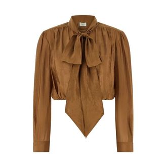 Saint Laurent Blouses, female, Brown, Size: M Blouse Toile Parachute 2005