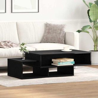 vidaXL Tavolino Salotto Rovere Nero 105x55x32 cm Legno Multistrato - Vidaxl