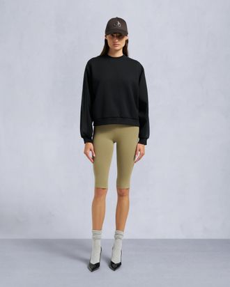 Moose Knuckles Womens Mix Media Crewneck Sweatshirt