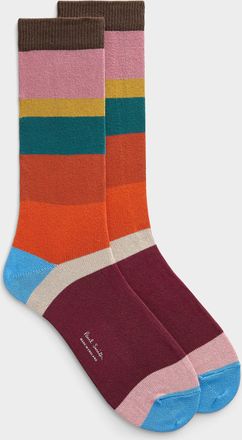 Paul Smith Mens Colourful multi-stripe socks
