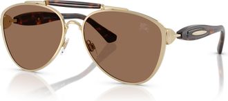 Burberry Dark Brown Pilot Mens Sunglasses BE3160 110973 61