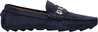 Philipp Plein Gothic Suede Mocassins - Heren - Loafers - Blauw - 42 EU - Leer - Schoenen