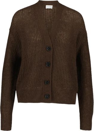 Closed V-hals vest - Dames - Vesten - Bruin - L - Wol - Truien & Vesten