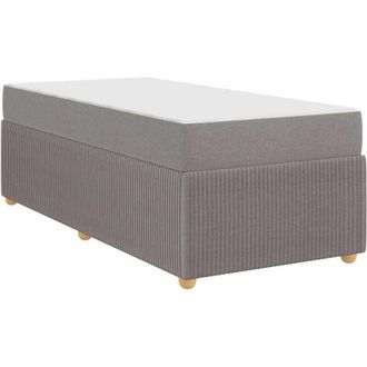 vidaXL Estructura De Cama Con Colch&oacute;n Taup&eacute; 80 X 200 Cm Tela Vidaxl