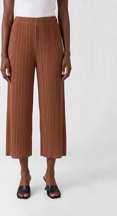 Pleats Please Issey Miyake Pantaloni cropped Pleats Please Issey Miyake in cr&ecirc;pe pliss&egrave;