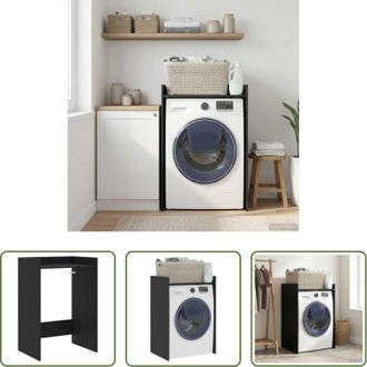vidaXL Lavatrice - Mobiletto per lavatrice Rovere Nero 67,5 x 48 x 97 cm