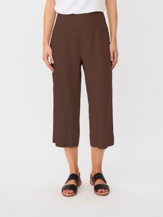 Masai Mapallas Linen Cropped Trousers in Sh. Chocolate at Nordstrom, Size Xx-Large