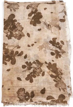 Uma Wang Bloemenprint Katoenen Sjaal - Dames - Sjaals - Veelkleurig - ONE Size - Katoen - Accessoires