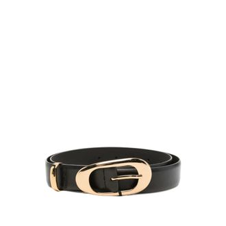 Twinset Oval-Frame Buckle Belt - female - Twinset - Belts - Black - S - Accessories